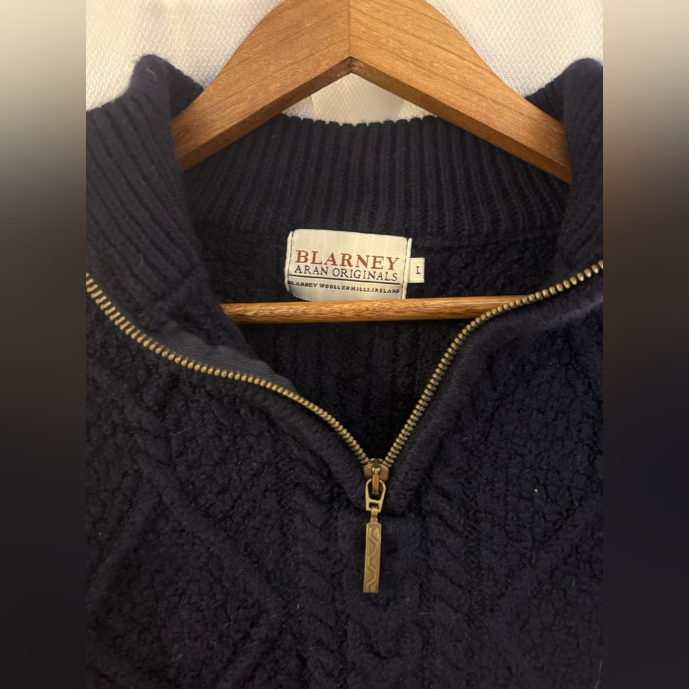 Blarney Aran Originals Navy Sweater - Picture 2 of 4